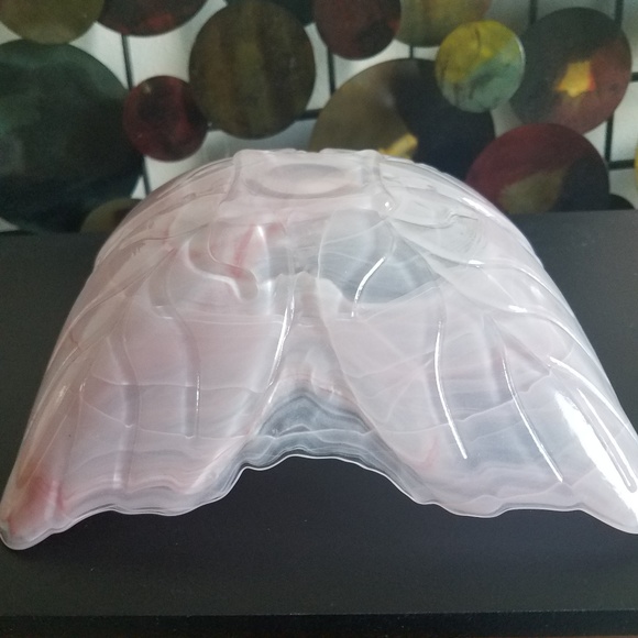 Vintage Murano Pink Swirl Glass Centerpiece Bowl - Picture 5 of 5